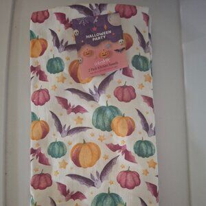 Pumpkins and Bats 2 Pack Kitchen Towels